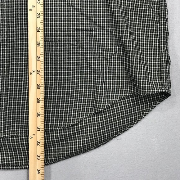 Croft & Barrow Shirt Mens Large Green Black Check Button Down Long Sleeve Pocket - Picture 10 of 11